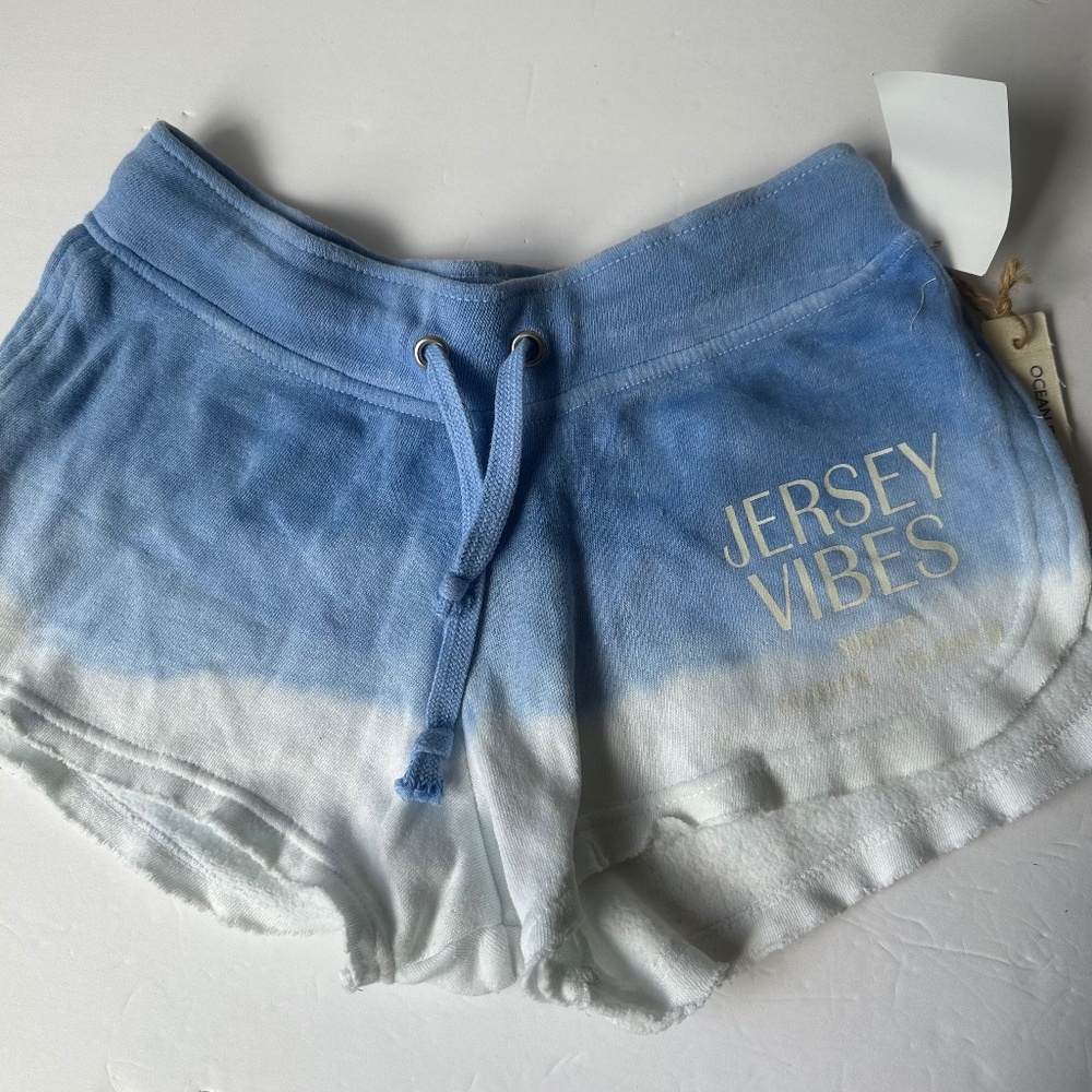 Ocean Drive Jersey Vibes Blue Ombré  Dip Dye Short Size S NWT